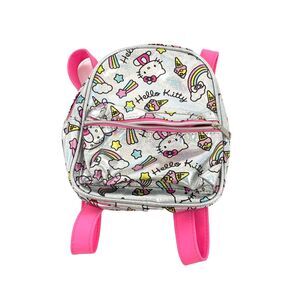 Hello Kitty by Sanrio Mini Bag Backpack Metallic Silver Pink Adjustable Straps